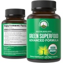 Βιολογικά Super Greens 150 Κάψουλες - Πράσινο χυμό Superfood συμπλήρωμα με 25 Όλα τα φυσικά βιολογικά συστατικά. Max Ενέργεια και Detox Σούπερ Χάπια Τροφίμων με Spirulina, Σπανάκι, Kale, Turmeric, Προβιοτικά
