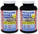 Yerba Prima Psyllium Husk Caps - 180 κάψουλες (Pack of 2) - Εύκολη στην κατάποση συμπλήρωμα ινών - καθαρισμός του παχέος εντέρου - Υγεία των ούρων - Χωρίς γλουτένη μη ΓΤΟ