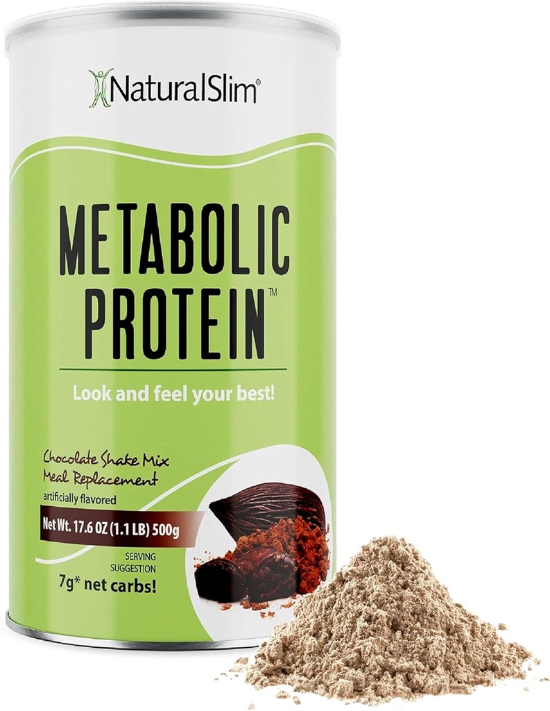 NaturalSlim Μεταβολική σοκολάτα πρωτεΐνης ορού γάλακτος σκόνη – Χαμηλό υδατάνθρακες, αντικατάσταση γεύματος ανακινήστε w/βιταμίνες, ορυκτά & Αμινο οξύ L-Glutamine 