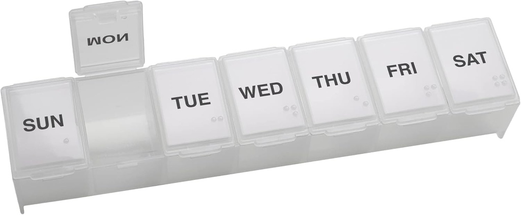 EZY DOSE Εβδομαδιαία (7-Ημέρα) Ημερήσια περίπτωση Χάπια, Ιατρική Planner, Vitamin Organizer, Συμπλήρωμα Δοχείο, βολικό και εύκολο στη χρήση, Μεγάλα Διαμερίσματα, Ταξίδι Φιλικό, Καθαρό, Κατασκευασμένο στις ΗΠΑ, BPA Δωρεάν