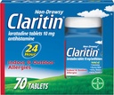 Claritin 24ωρη Αλλεργία Ιατρική, Μη- Νυχθηρή συνταγή Ενίσχυση Αλλεργία Ανακούφιση, Loratadine Αντιισταμινικά δισκία, 70 κόμης