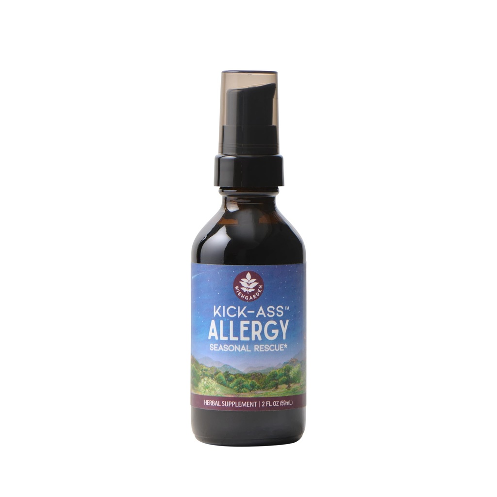 WishGarden Βότανα Kick-Ass Αλλεργία - Plant-based Μη-Νυχθηρή Αλληλουργία συμπλήρωμα με Nettle Leaf, Echinacea, & Yerba Santa, Υποστηρίζει υγιή Histamine Ανταπόκριση σε εποχιακά ερεθιστικά, 2oz