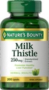 Nature's Bounty Milk Thittle Capses, παραδοσιακά χρησιμοποιείται για την υγεία του ήπατος, βοτανικό συμπλήρωμα, 250 mg ανά υπηρεσία, 200 Count