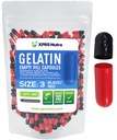 XPRS Nutra Μέγεθος 3 Κενές κάψουλες - 100 Count Empty Gelatin Κάψουλες - Χάπια DIY Καψάκιο Γέμισμα - Καθαρά Καπάκια τζελ Μπόβιν Χάπι Γεμάτο για Βιταμίνες και Συμπληρώματα (Μαύρο/Κόκκινο)