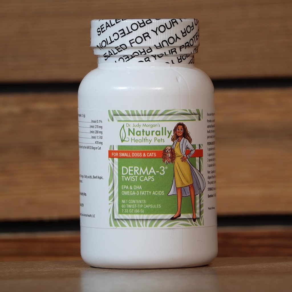 Derma-3 Omega3 Fish Oil Twist Caps for Dogs and Cats (Μικρά)