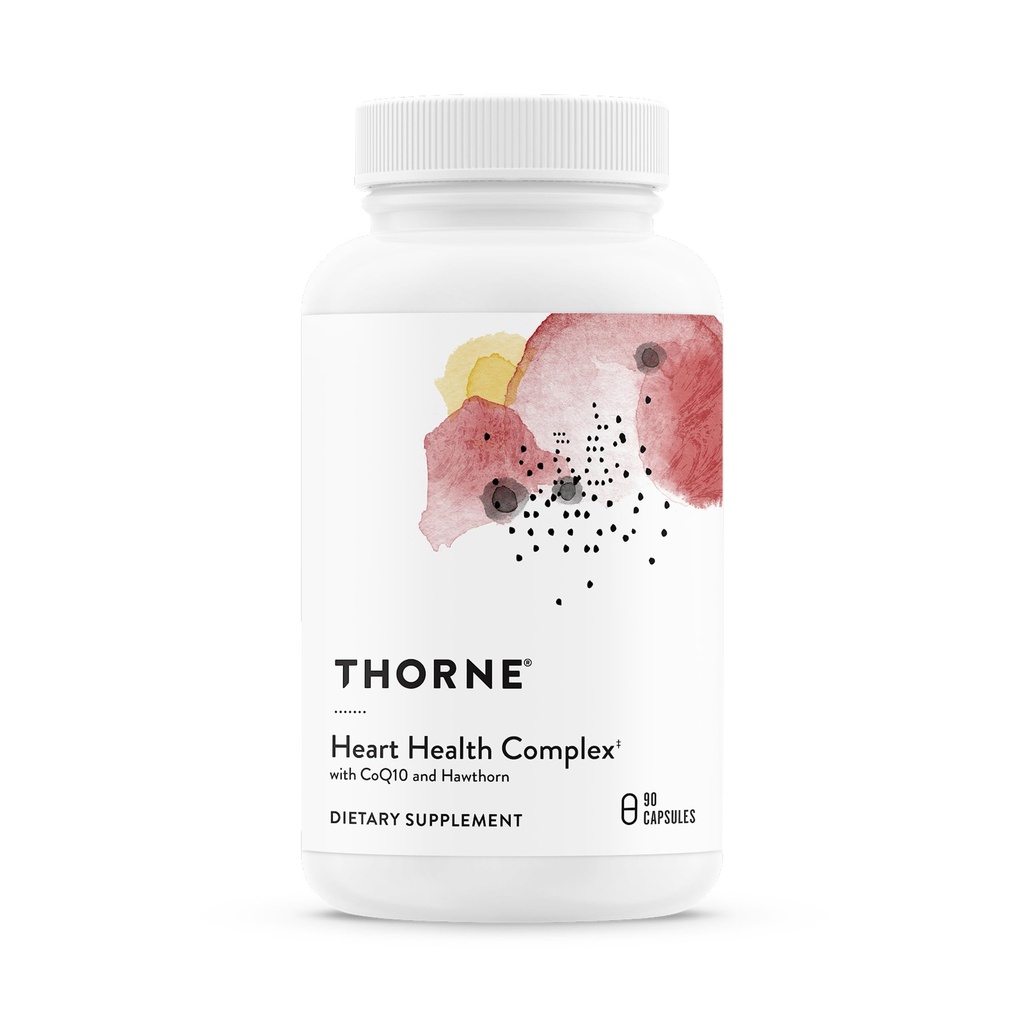 THORNE - Heart Health Complex - με CoQ10, Taurine και Hawthorn - Coenzyme Q10 Συμπλήρωμα με Ορυκτά, Αμινοξέα και Βοτανικά - 90 Κάψουλες