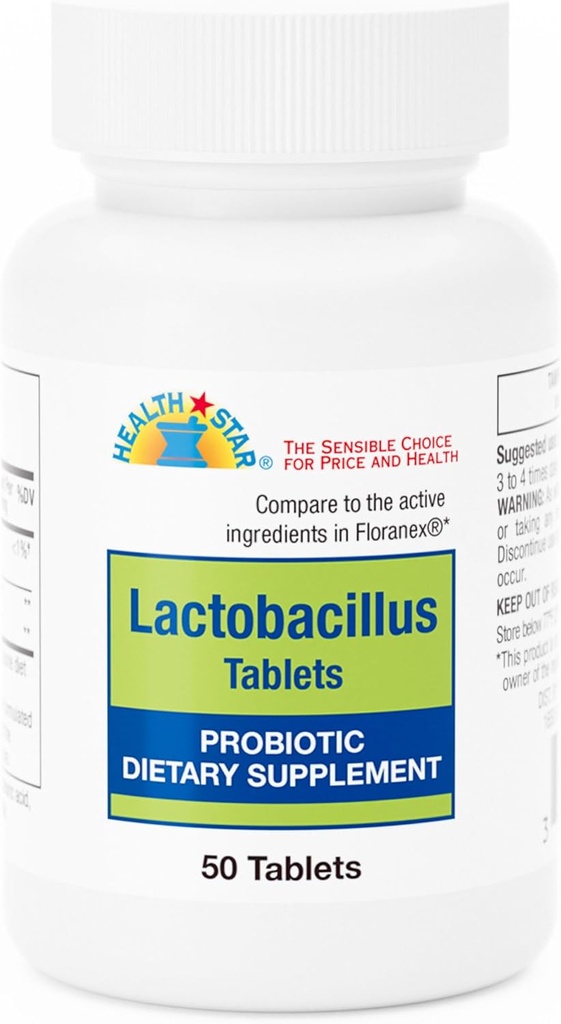 GeriCare Probiotic Lactobacillus, Υποστηρίξτε Digestive Health, Διαιτητικά δισκία συμπλήρωμα, 50 Count (Pack of 1)