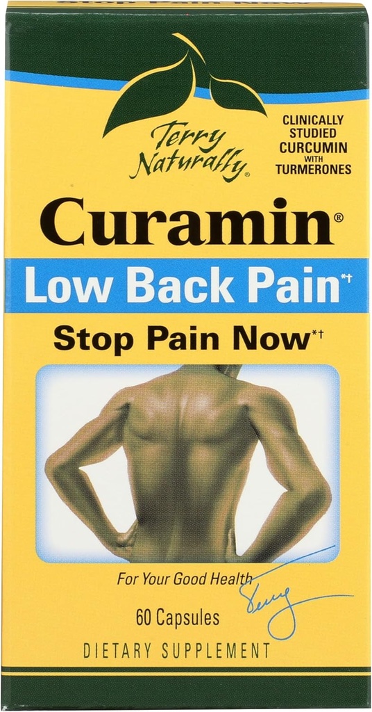 Terry Φυσικά Curamin Χαμηλή οσφυαλγία - 60 κάψουλες Vegan - Στοχευμένη ανακούφιση συμπλήρωμα, υποστηρίζει υγιή Cartilage & Comfort - μη-GMO, χωρίς γλουτένη - 20 εξυπηρετούν