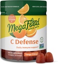 MegaFood C Defense Daily Immune Support Supplement - Μασώμενα Βιταμίνη C Gummies, Tangy Citrus Flavor, Made with Real Food Like Orange & Cranberry, Vegan, Gluten-Free - 70 Gummy Vitamins, 35 Servings