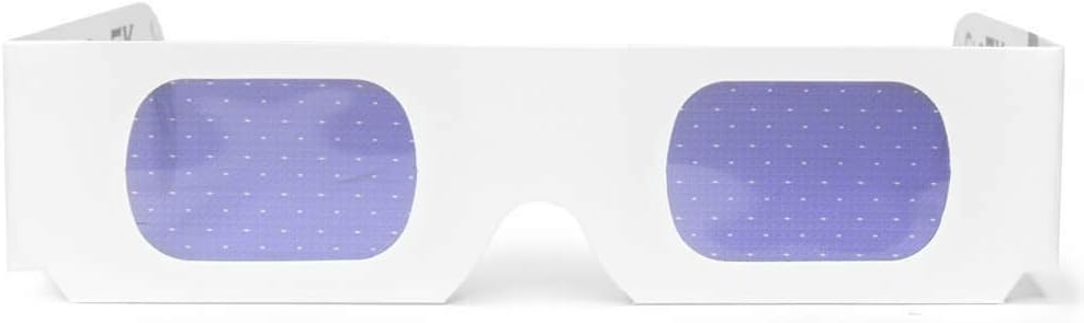 Paper Cardboard Diffraction Glasses - Great for Christmas Lights, Parties, Raves, Music Festivals, Light Shows, Fireworks