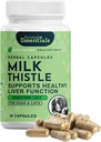 Animal Essentials Milk Thittle for Dogs & Cats - Liver Support, Milk Thittle 150mg, Silymarin, Liver Supplement, Herbal Caps, Organic Human Grade Herbs, Veterinian Συνιστάται - 30 Count