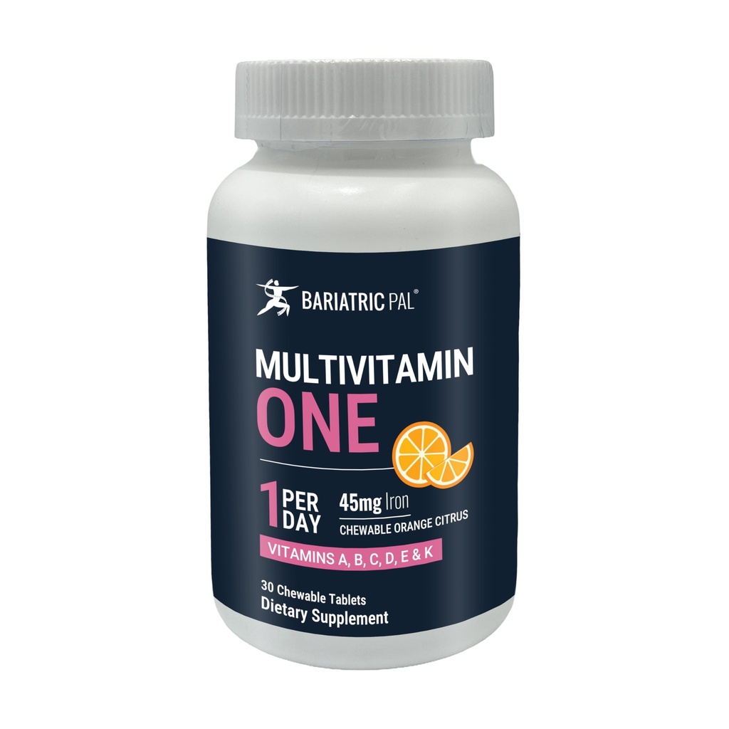 BariatricPal Multivitamin ONE 1 ανά ημέρα! Bariatric Multivitamin Chewable with 45 mg Iron 