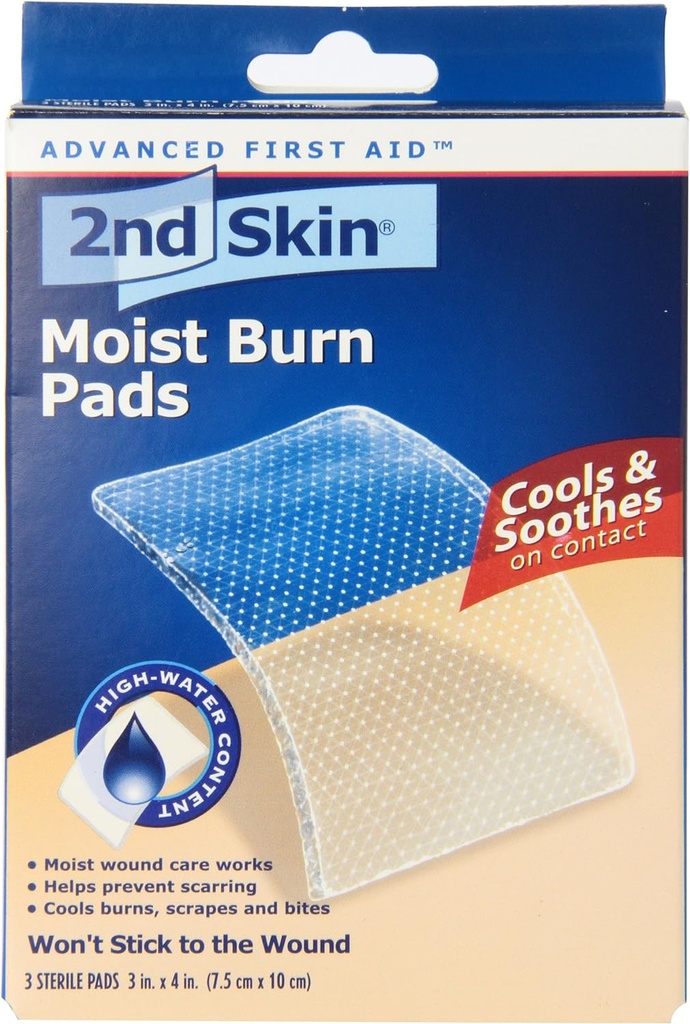 Spenco 2ο Moist Δέρμα Burns, Μεγάλο (3 x 4 Inches), 3-Count