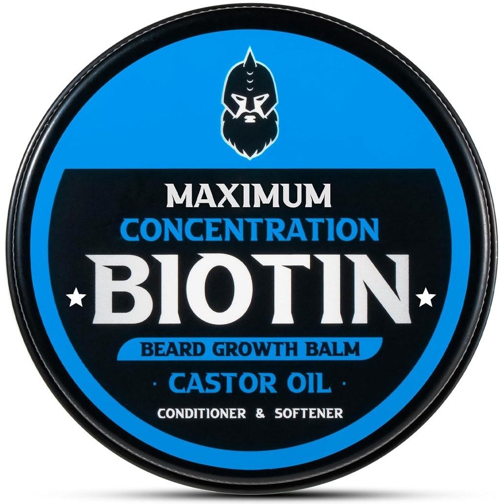 Beard Balm, μέγιστη συγκέντρωση Biotin, με Castor Oil και Argan & Jojoba Oils, προωθεί την ανάπτυξη, στυλ, ενισχύει & μαλακώνει γεννήτριες & μουστάκια, 2 ουγγιά, Cedar