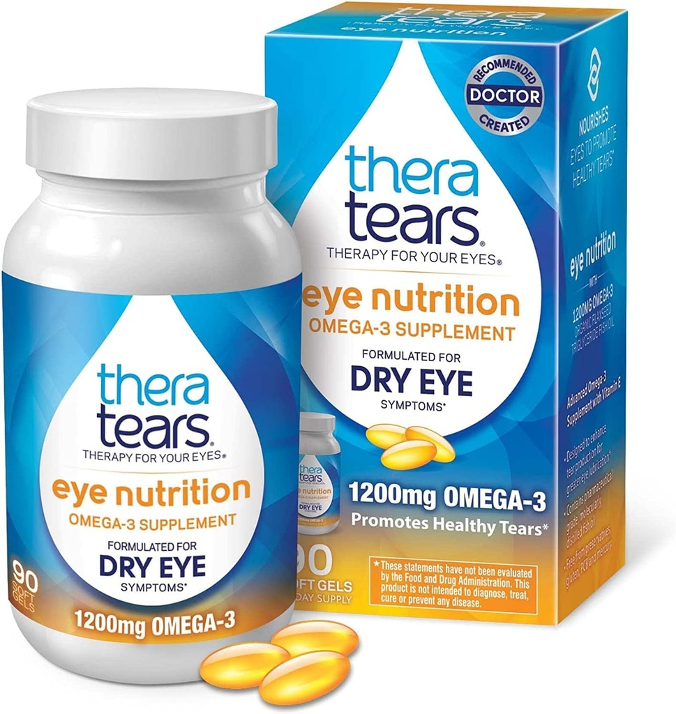 Thera Tears Nutrition Omega-3 Supplement Easy Swallow Capsules - 90 CT