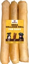 Woofley's Extra Thick Collagen Roll (10-12 Inch - 3 PCS) - Μασούρες για σκύλους - Bully Stick Rawhide Εναλλακτικές μάσημα σκύλου Δεν Απόκρυψη οστά για Μεσαίου & Μεγάλου Σκύλους