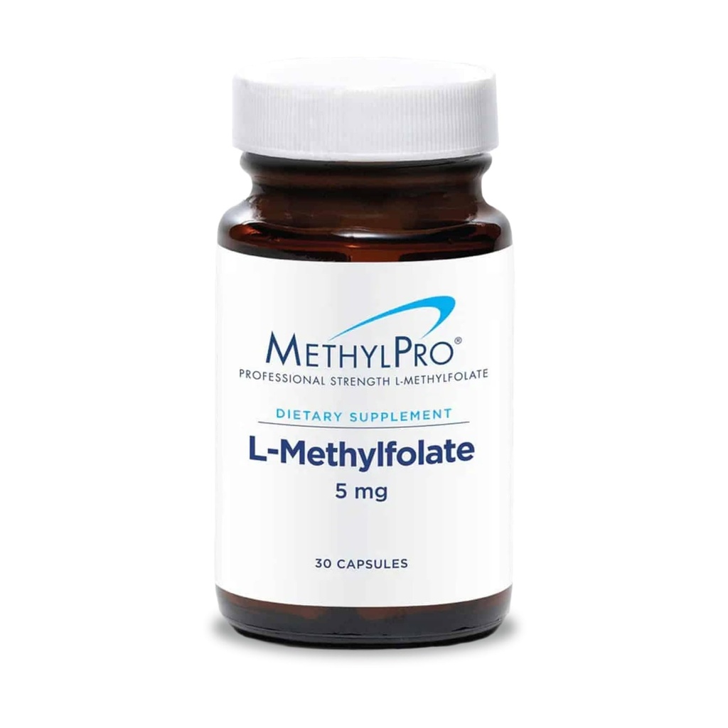 MethylPro L- Methylfolate 5 mg - L Φολικό μεθύλιο, συμπλήρωμα μεθυλοφολικού οξέος για γυναίκες & άνδρες, μεθυλιωμένη βιταμίνη B9 (5- MTHF) για την υγεία του εγκεφάλου, εστίαση, ηρεμία - 30 κάψουλες (Pack of 1)