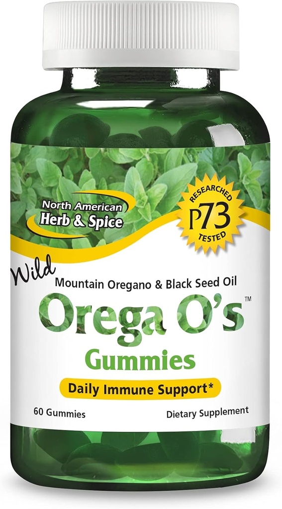 ΒΟΡΕΙΑ ΑΜΕΡΙΚΗ ΒΟΤΑΝΙΑ & ΣΠΙΤΙΩΤΙΚΗ Orega O’s - 60 Gummies with Wild Mountain Rigano & Black Seed Oil - Non-GMO - 30 Υπηρεσίες