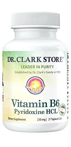 Dr. Clark Vitamin B6 συμπλήρωμα – 230mg, 21 κάψουλες Tapioca, υποστηρίζει τον μεταβολισμό και το νευρικό σύστημα υγεία
