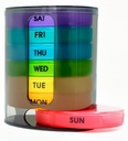 Weekly Pill Organizer (Twice-A-Day), Φορητή 7 Day Pill Box περίπτωση με Stackable AM/PM διαμερίσματα για χάπια, βιταμίνη, ιχθυέλαιο, συμπληρώματα, Ουράνιο τόξο (Ουράνιο τόξο)