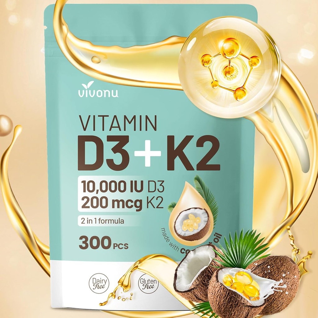 Βιταμίνη D3 10000 eu Plus K2 (MK-7) 200 mcg