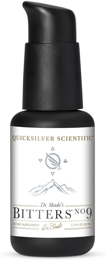 Quicksilver Scientific Dr. Shade's Bitters No. 9 - for Digestion - Γρήγορης δράσης λιποσωμικά διεγερτικά Bitters με γαϊδουράγκαθο γάλακτος, Burdock Root & Juniper αιθέριο έλαιο - Digestive Support (50ml)