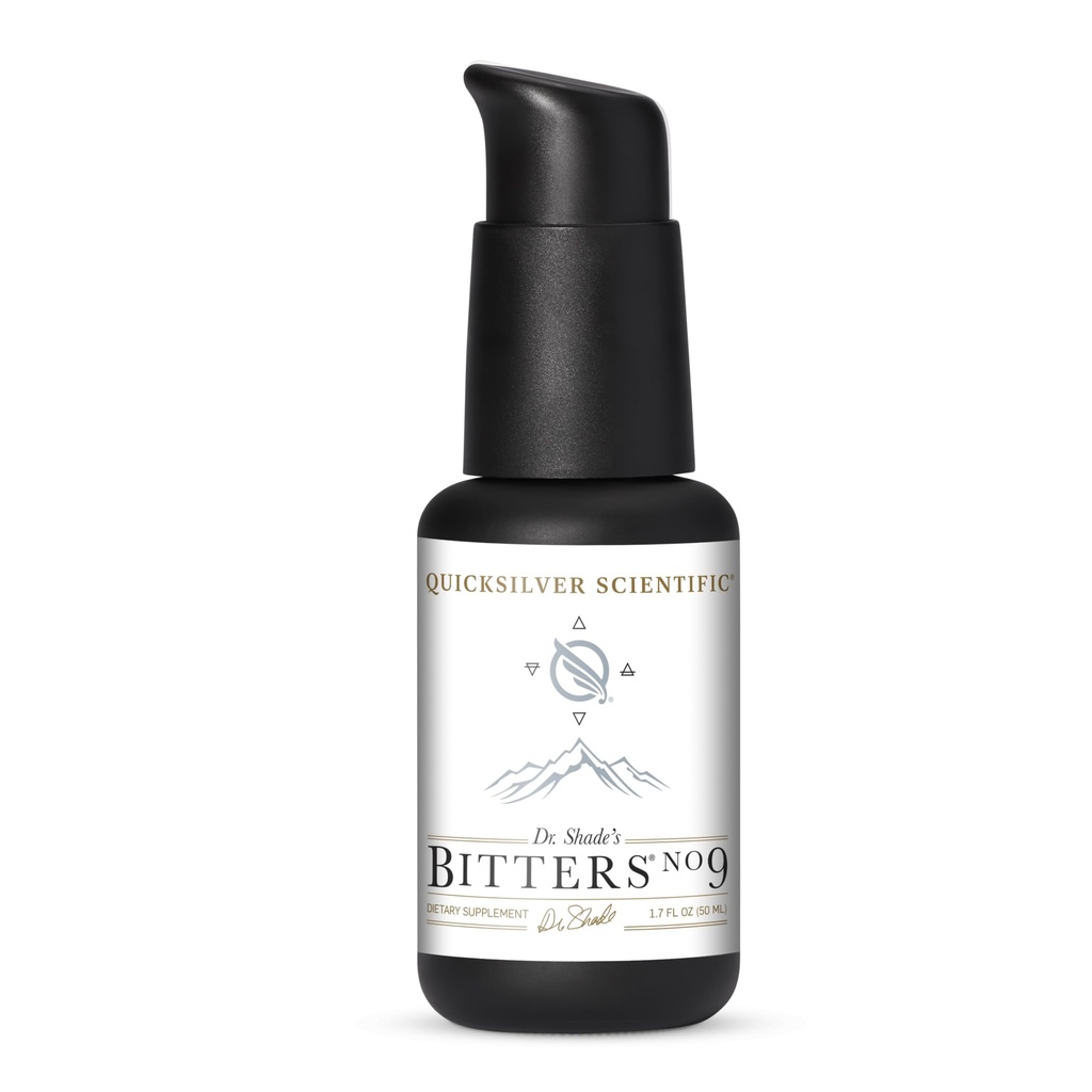 Quicksilver Scientific Dr. Shade's Bitters No. 9 - for Digestion - Γρήγορης δράσης λιποσωμικά διεγερτικά Bitters με γαϊδουράγκαθο γάλακτος, Burdock Root & Juniper αιθέριο έλαιο - Digestive Support (50ml)