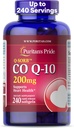 Puritan's Pride Coenzyme CoQ10 200mg, Συμπλήρωμα διατροφής για την υγεία της καρδιάς, την πίεση του αίματος, την υγεία των στοματικών ούλων και την υγιή γήρανση Υποστήριξη, 240 υπηρεσίες, ταχεία απελευθέρωση Softgels