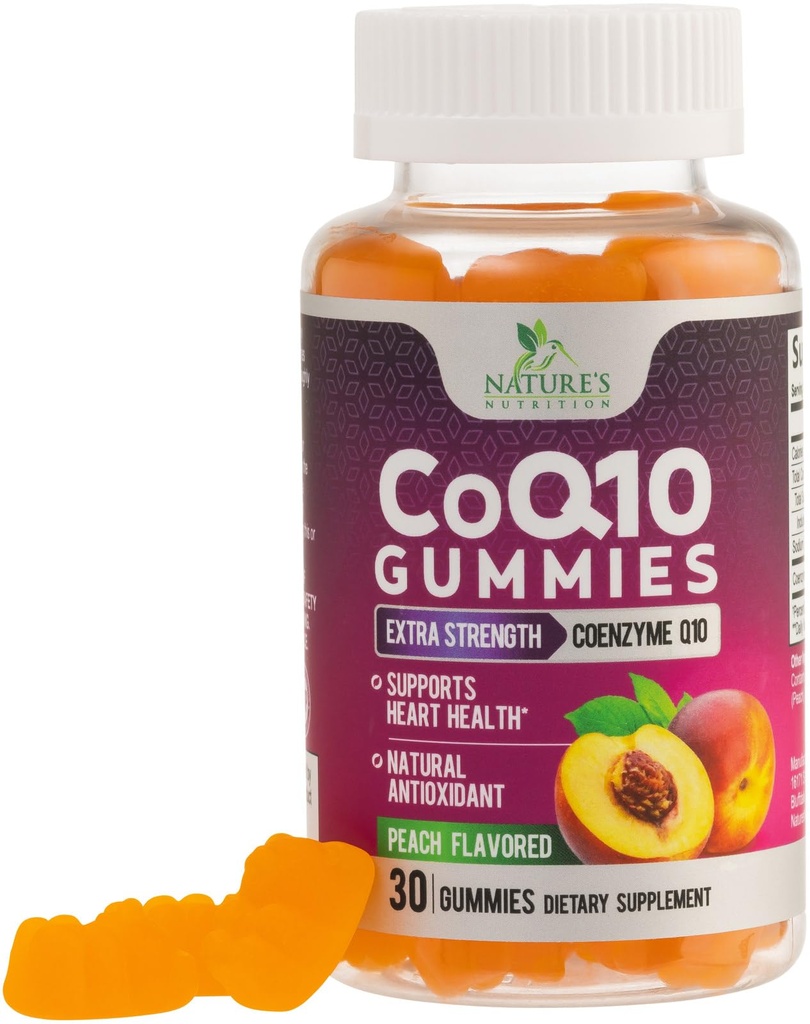 CoQ10 Gummies 100mg - 3X δύναμη, υψηλή απορρόφηση, αντιοξειδωτικό συμπλήρωμα για την υποστήριξη της καρδιάς υγεία & την παραγωγή ενέργειας, Ultra Coenzyme Q10 βιταμίνες, Coq 10 συμπληρώματα, μη GMO - 30 CoQ10 Gummies