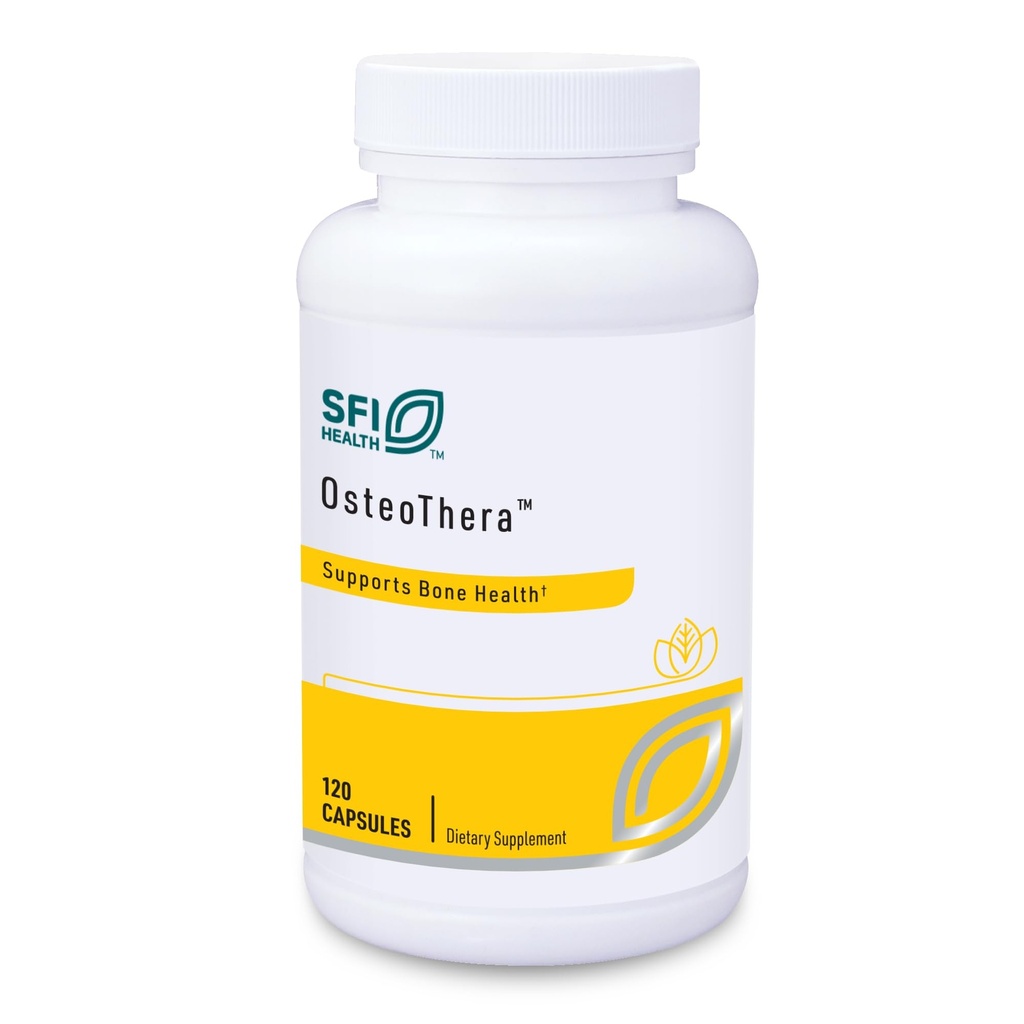 Klaire Labs SFI Health Osteothera Κάψουλες - Hypoallergenic & Multiπαραγοντική φόρμουλα υποστήριξης οστών με ασβέστιο, βιταμίνη K, D3, μαγνήσιο & βόριο (120 κάψουλες)