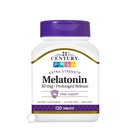 21st Century Melatonin 10mg Extra Strength Tablets, (120 Count), Prodonged Release Sleep Aid for Adults, Promotes Relaxation & Restful Sleep, Non-Habit Forming, Gluten-free, Non-GMO