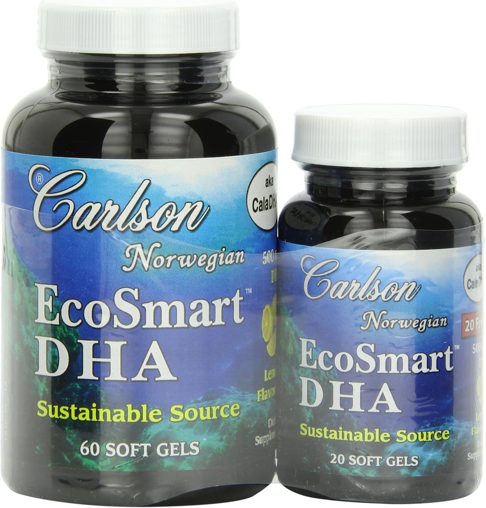Carlson Labs Ecosmart DHA 500 Mg Ορυκτό συμπλήρωμα Softgels, 80 κόμης