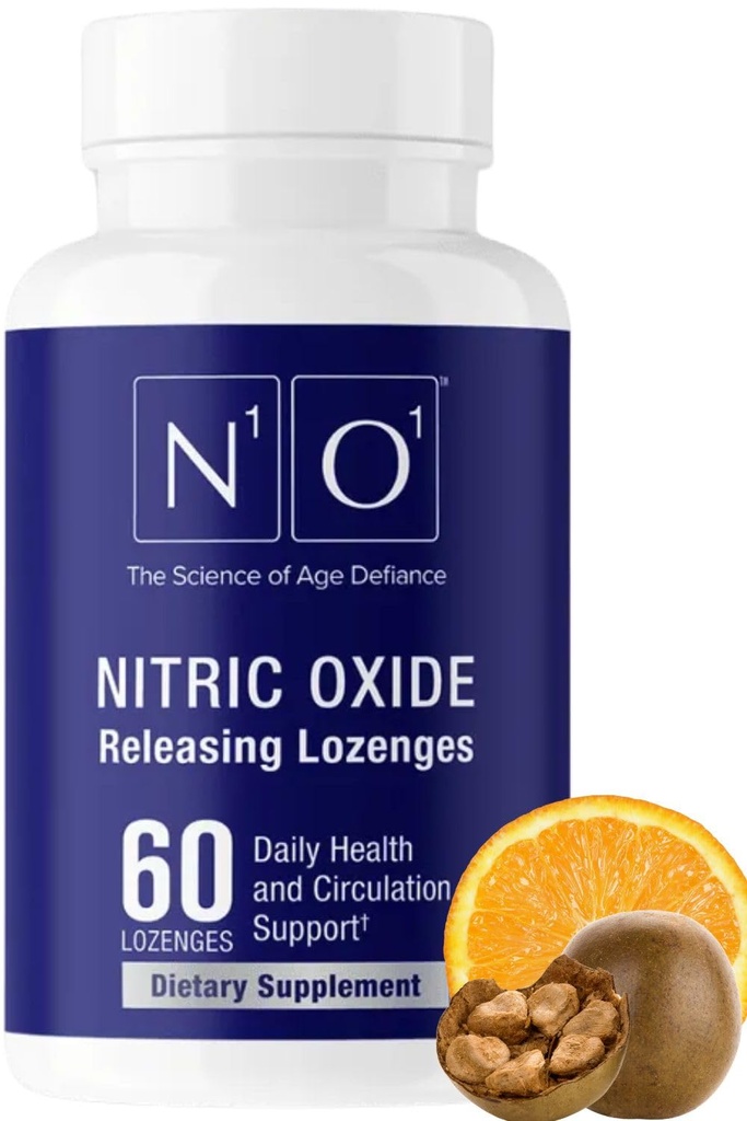 N1O1 Nitric Oxide Lozenges - 60 Count - Nitric Oxide Supplement for Heart Health, Circulation, Energy, Blood Flow, Oxygenation, Healthy αρτηριακή πίεση, Καρδιαγγειακή υποστήριξη για άνδρες και γυναίκες
