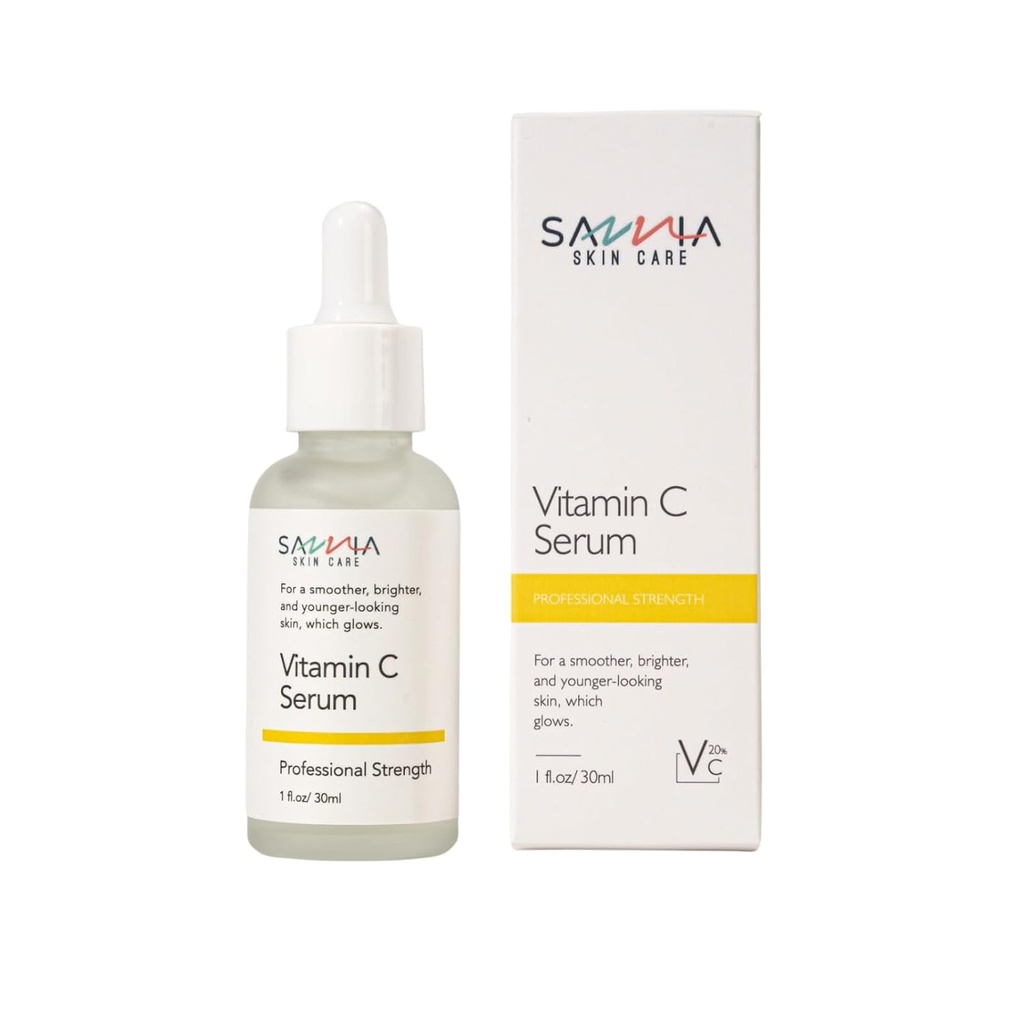 Vitamin C Serum For Face, For A Smoother, Brighter, and Younger-looking Skin, Who Glows, Hydrates and Evens Out Skin Tone, 1 fl.oz/30ml