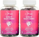 Joyce Giraud Ultimate Gummies ομορφιάς, 60-Day Supply, Υποστηρίζει την ενυδάτωση του δέρματος & υγιής τόνος δέρματος, 180 Gummies