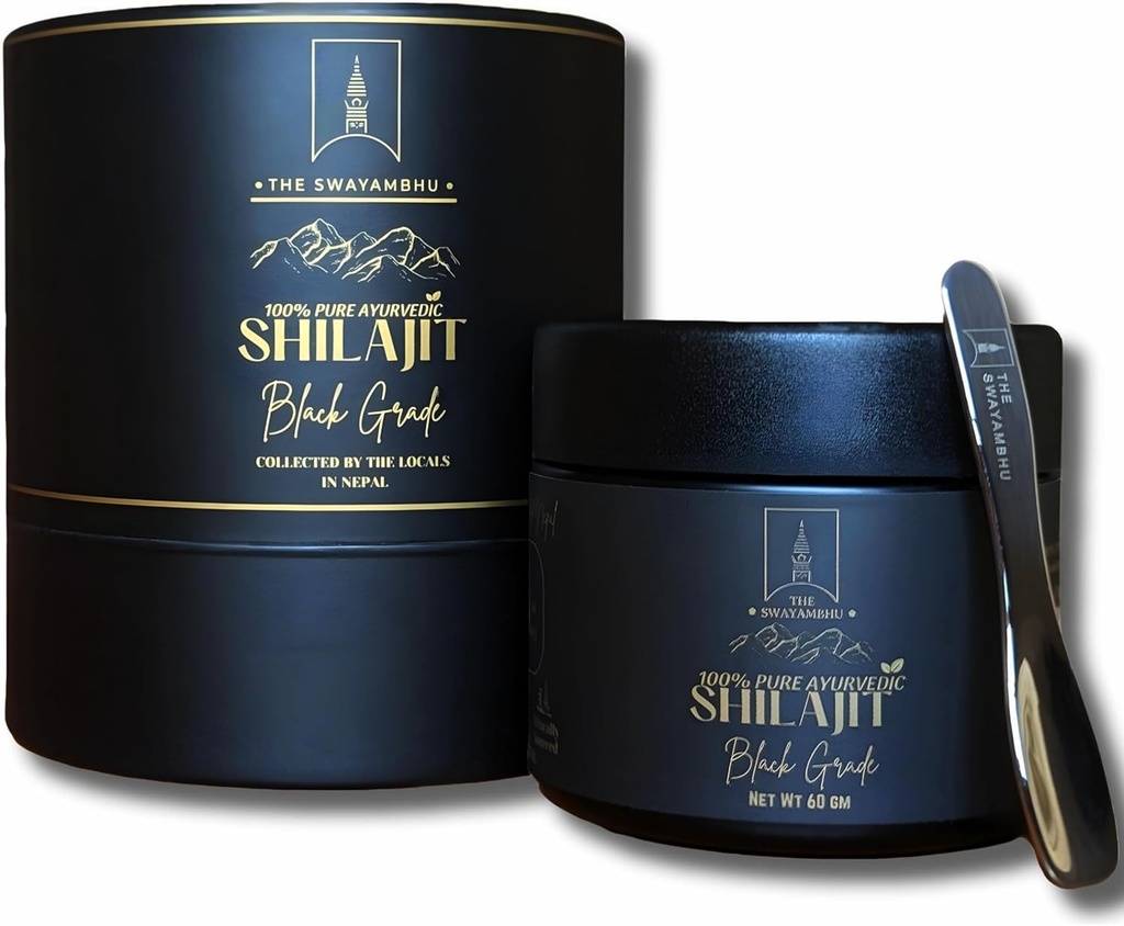 SHILAJIT 100% καθαρός Ιμαλαΐας του Νεπάλ SHILAJIT Resin - Μαύρο Ayurvedic Supplement Βαθμού, Μέλι εγχύεται, Χερσαία, Lab-Δοκιμάζεται, 60g (150 εξυπηρετούν), Vegan, οργανικά, χωρίς γλουτένη
