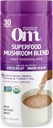 OM MUSHROOM SUPERFOOD Hot Chocolate Blend – Dutch Cocoa with Lion’s Mane, Reishi, Chaga & Turkey Tail – Υποστηρίζει Focus, Calm & Stress Relief – 2g Ζάχαρη, 25 θερμίδες – 8,47 oz Canister (30 υπηρεσίες)