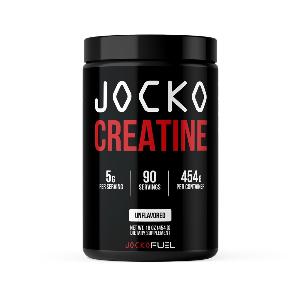 Jocko Fuel Creatine Monohydrate, Pure Micronized Powder for Men & Women, Υποστηρίζει την ανάπτυξη των μυών, τη δύναμη, την ανάκτηση και τη γνώση, Unflavored, 450 γραμμάρια, 90 υπηρεσίες