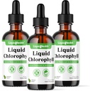 LIQUIDHEALTH Liquid Chlorophyl Drops - Εσωτερικό Αποσμητικό, Αντιοξειδωτικά, Αποτοξίνωση ήπατος, Ανοσολογική Υποστήριξη, Ανακουφίζει Κακή αναπνοή, Μειώνει την όρεξη, Κολλαγόνο για την υγεία των μαλλιών & του δέρματος - Vegan, Μη-ΓΤΟ (3 Pack)