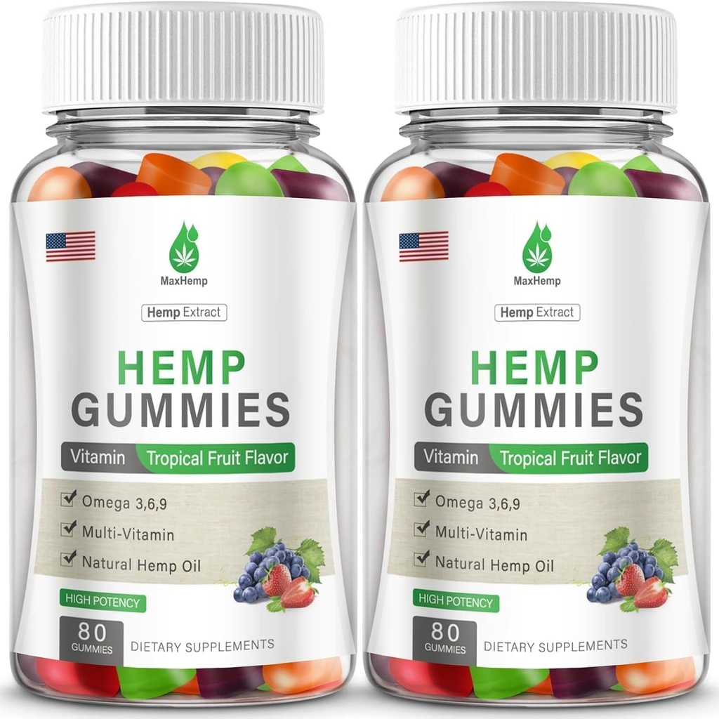 2 πακέτα κάνναβης Gummies Βρώσιμες για τον ύπνο πόνο Ηρεμία έλαιο κάνναβης εγχύεται Gummy
