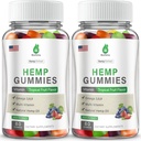 2 πακέτα κάνναβης Gummies Βρώσιμες για τον ύπνο πόνο Ηρεμία έλαιο κάνναβης εγχύεται Gummy