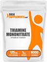 BulkSupplies.com Thiamine Mononitrate Powder - Vitamin B1 Powder, Thiamine B1 Supplement - B1 Βιταμίνες, Χωρίς γλουτένη, 125mg ανά Σερβίρισμα, 5kg (11 lbs) (πακέτο των 5)