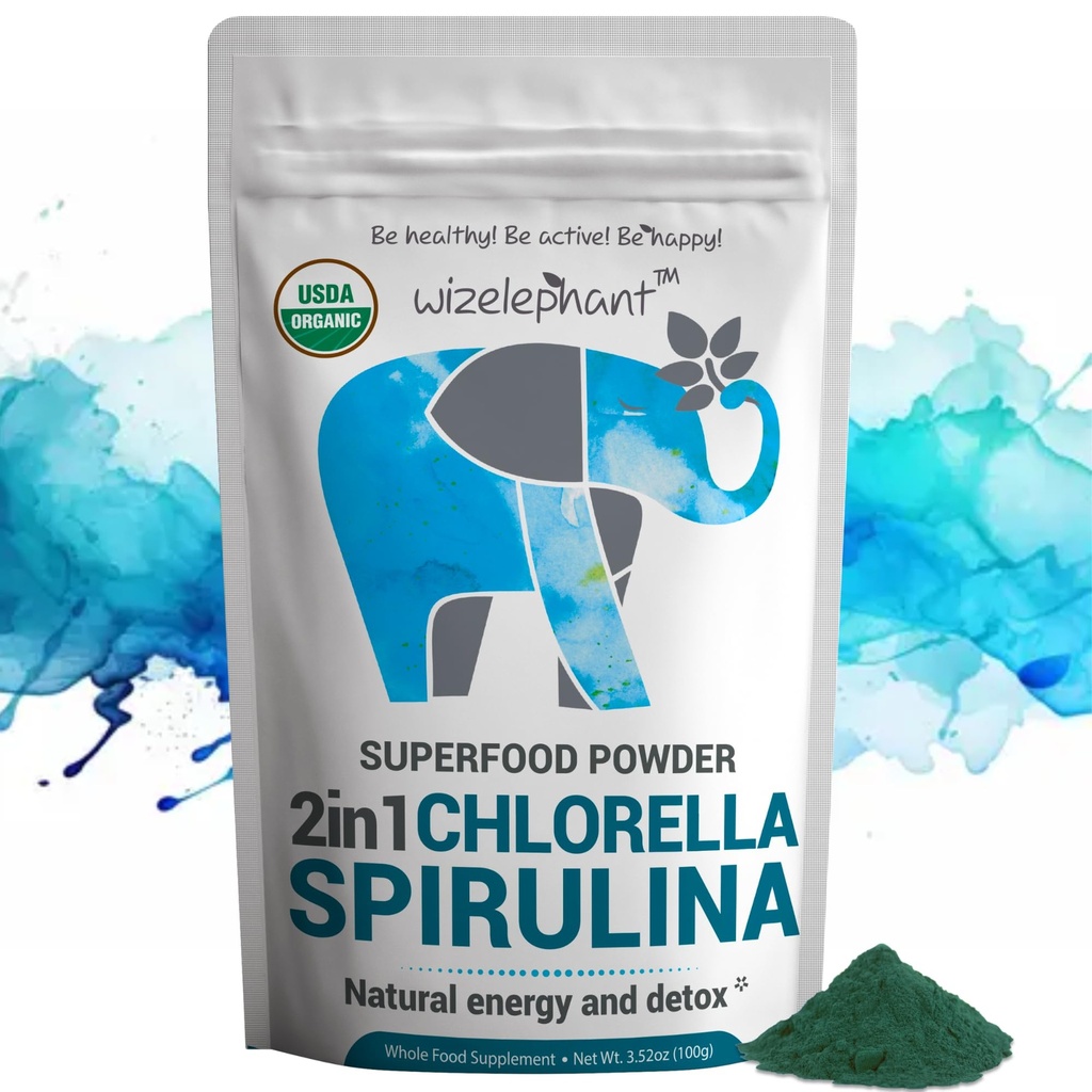 Chlorella Spirulina σε σκόνη οργανική σκόνη Super Greens και smoothie Mix 