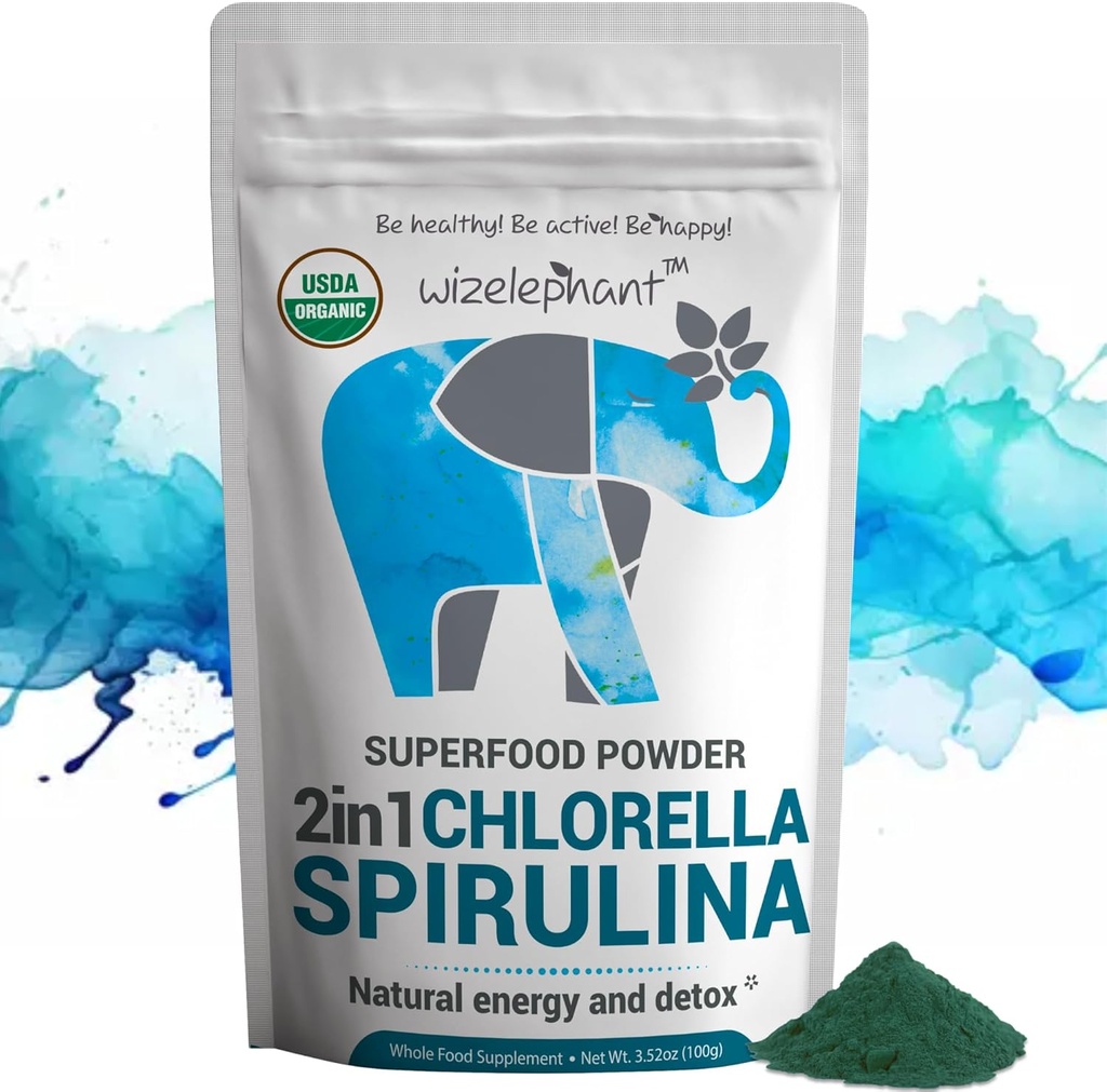 Chlorella Spirulina σε σκόνη οργανική σκόνη Super Greens και smoothie Mix 