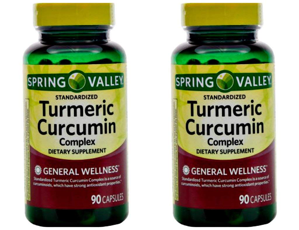 Εαρινό Valley Standerdized Complex Turmeric Curcumin Dietary Supplement Capsules, 500 mg, 90 count, 2 pk