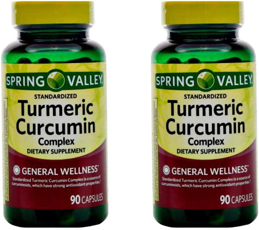 Εαρινό Valley Standerdized Complex Turmeric Curcumin Dietary Supplement Capsules, 500 mg, 90 count, 2 pk