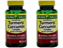 Εαρινό Valley Standerdized Complex Turmeric Curcumin Dietary Supplement Capsules, 500 mg, 90 count, 2 pk