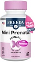 FREEDA Mini Προγεννητική Βιταμίνη - Kosher Προγεννητικά - Tiny Easy to Swallow Tablets - Προγεννητικές Βιταμίνες με Σιδήρο, Προγεννητικό Φολικό Οξύ/Φολικό, Βιταμίνη D - Pre Natal Multivitamin για Έγκυες Γυναίκες (120)