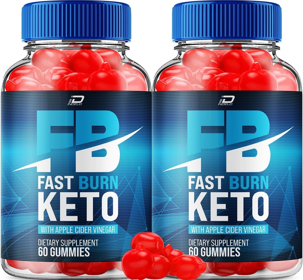 Fast Burn Keto ACV Gummies Supplement - FastBurn Keto + ACV Weight Management Gummies Apple Cider Vinegar 1000MG, Fast Burn Keto Gummies Κριτικές, Βιταμίνη B12 (2 Pack - 120 Gummies)